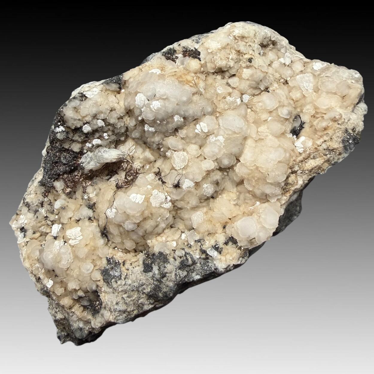 Native Silver & Calcite