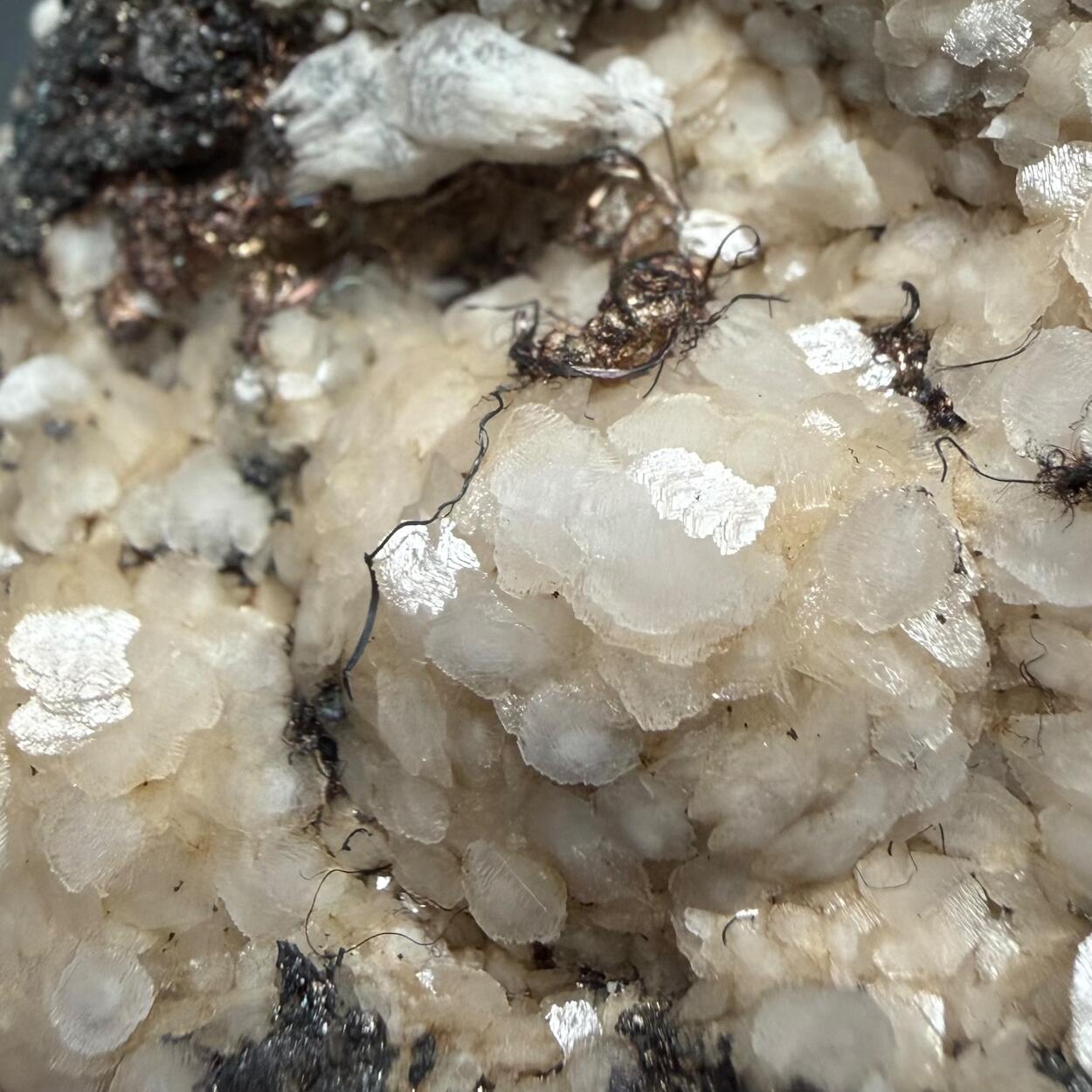 Native Silver & Calcite