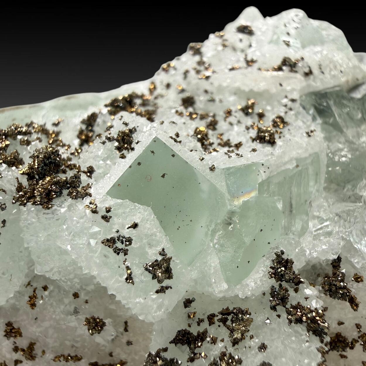 Fluorite With Chalcopyrite