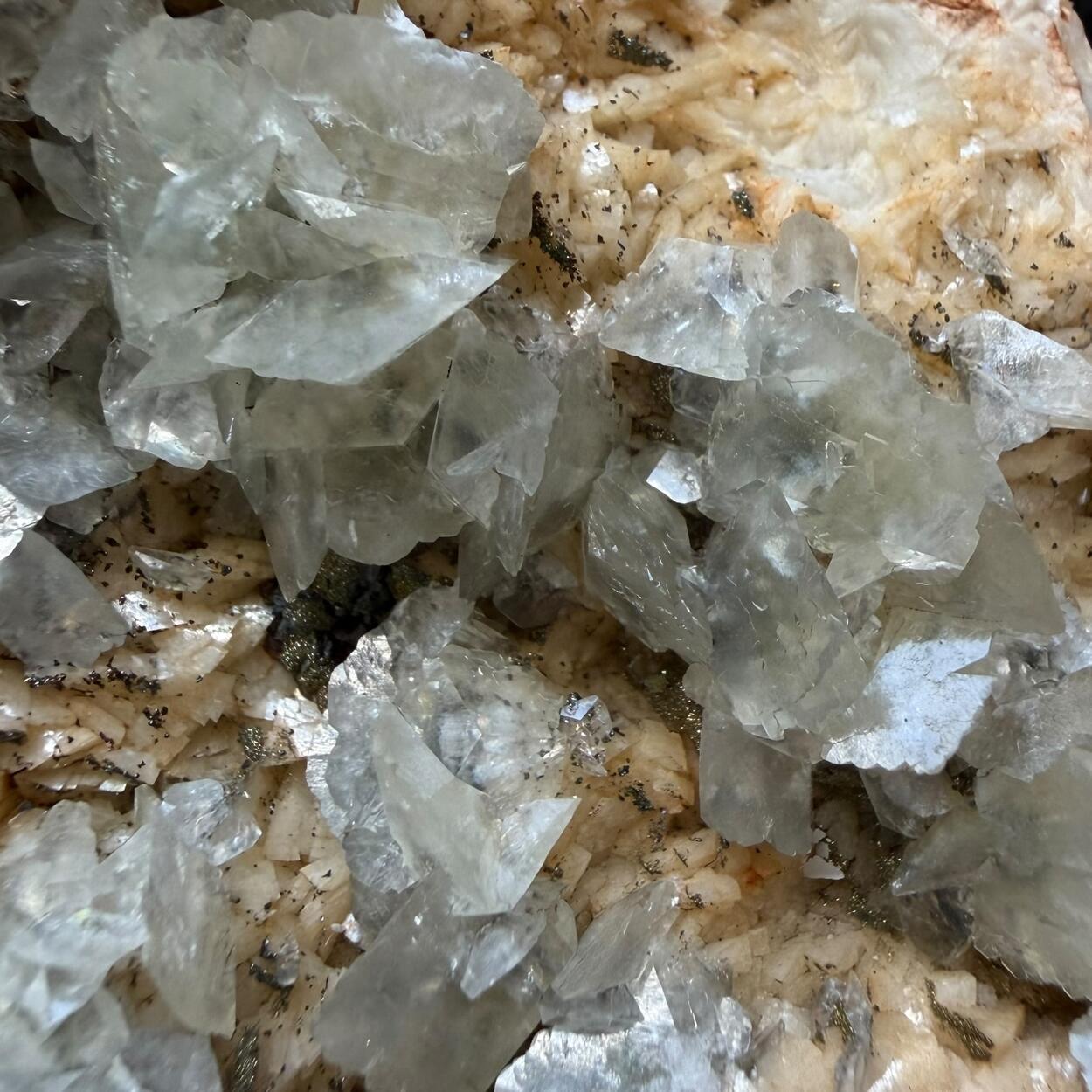 Calcite Dolomite & Chalcopyrite