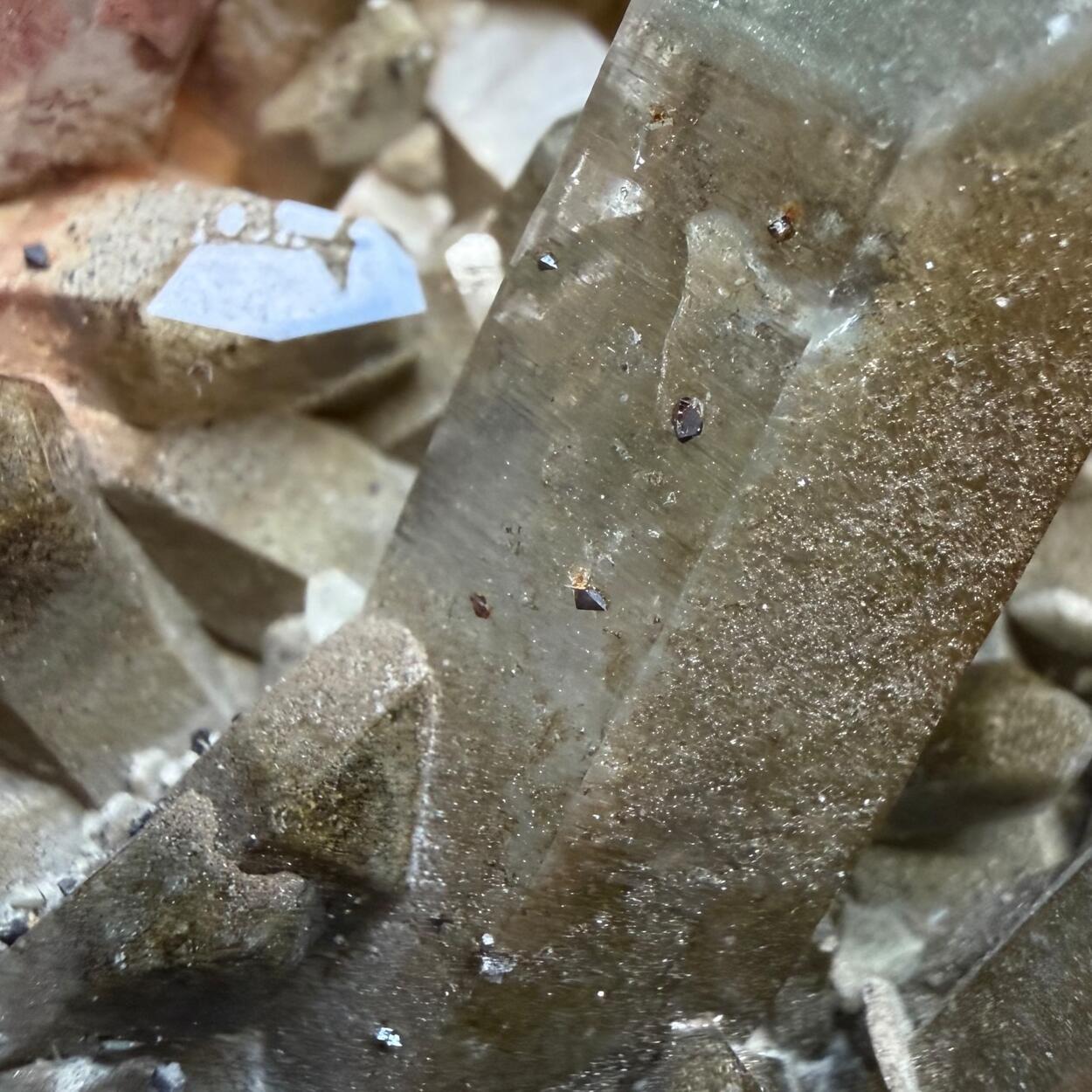 Quartz With Chlorite Inclusions & Anatase