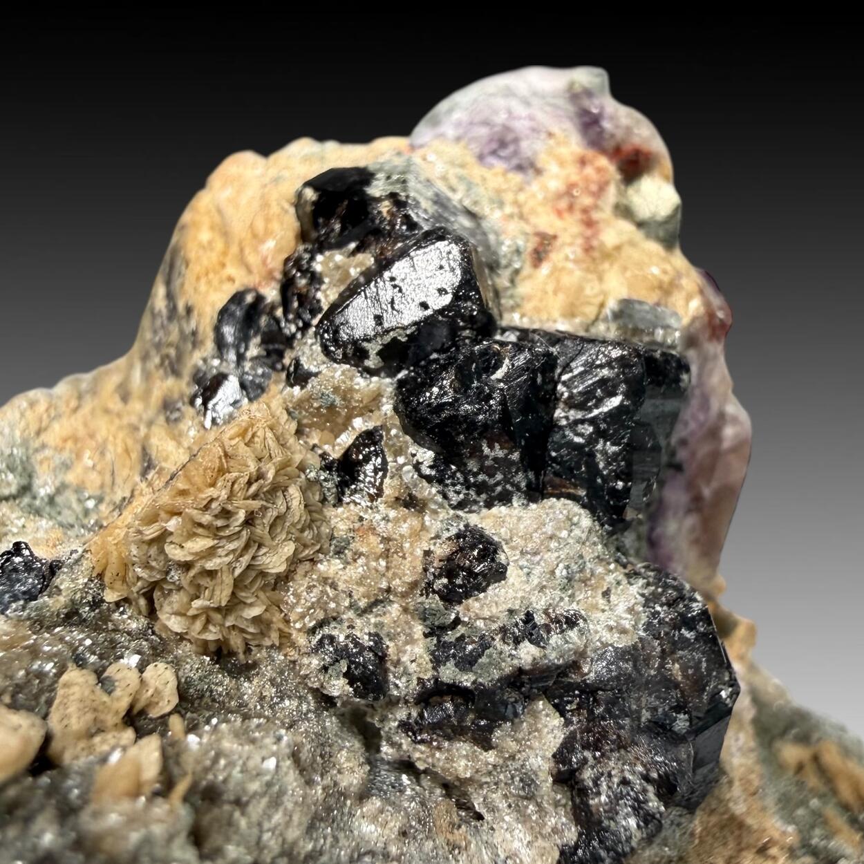 Cassiterite With Siderite & Fluorite