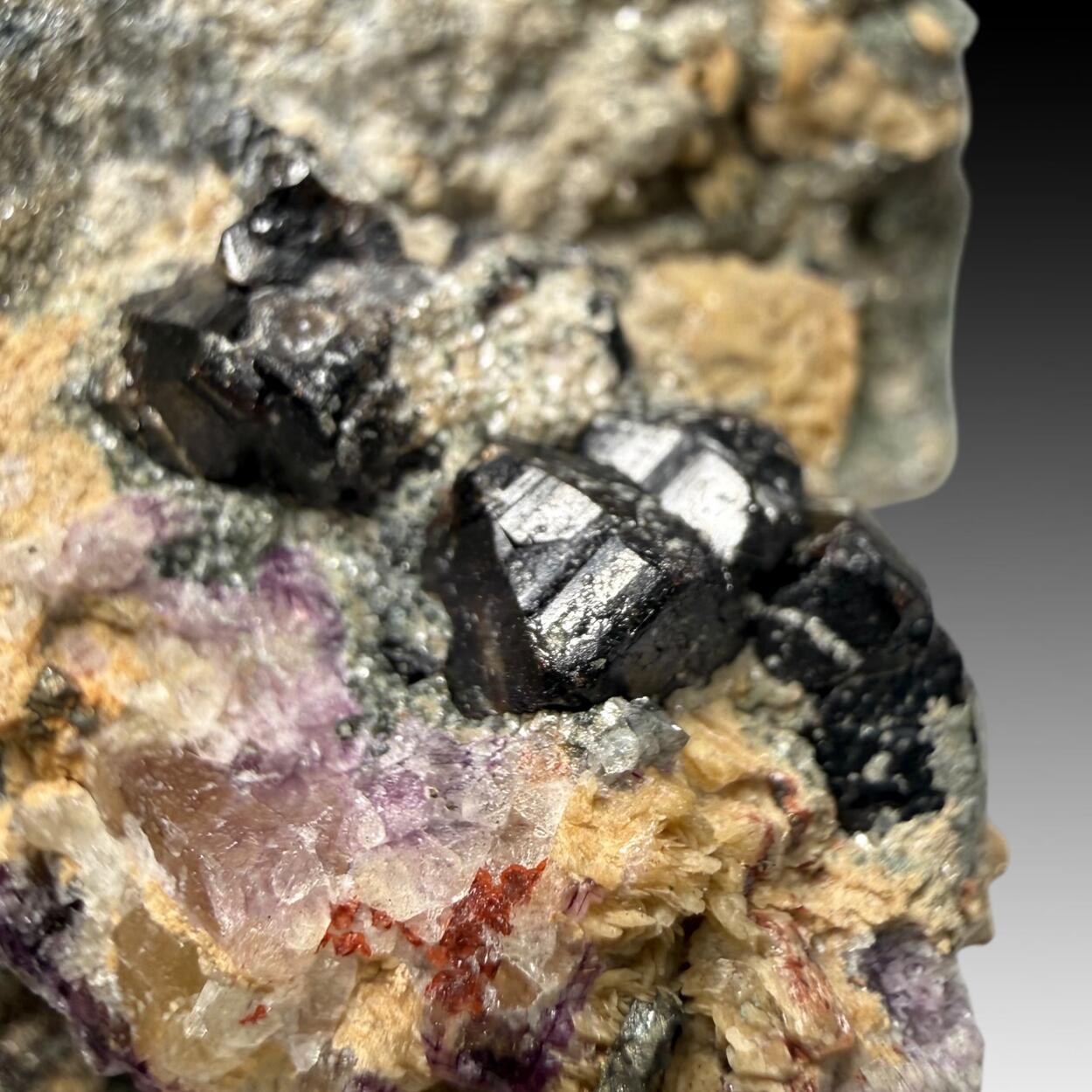 Cassiterite With Siderite & Fluorite