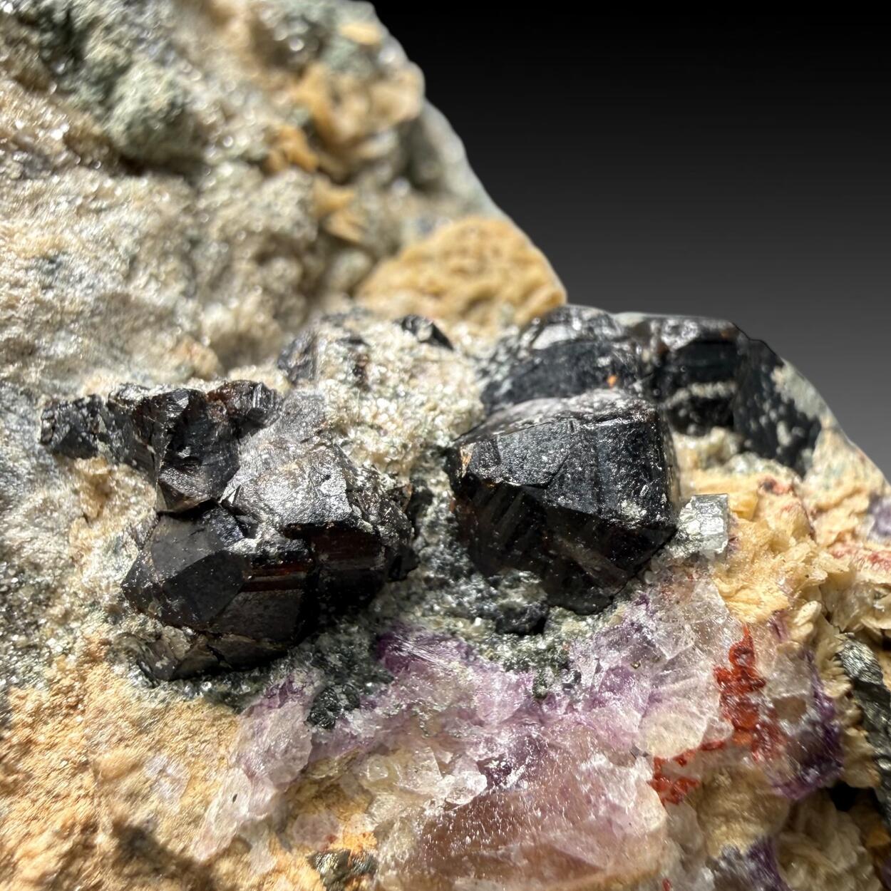 Cassiterite With Siderite & Fluorite