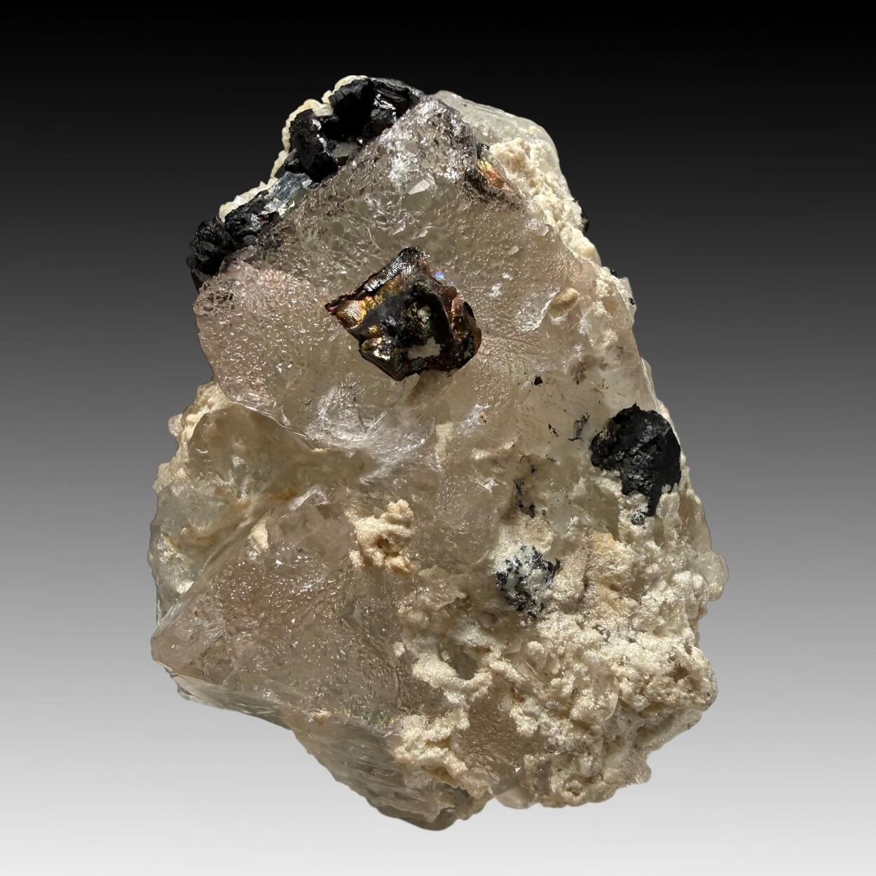 Fluorite With Chalcopyrite Pyrite & Sphalerite