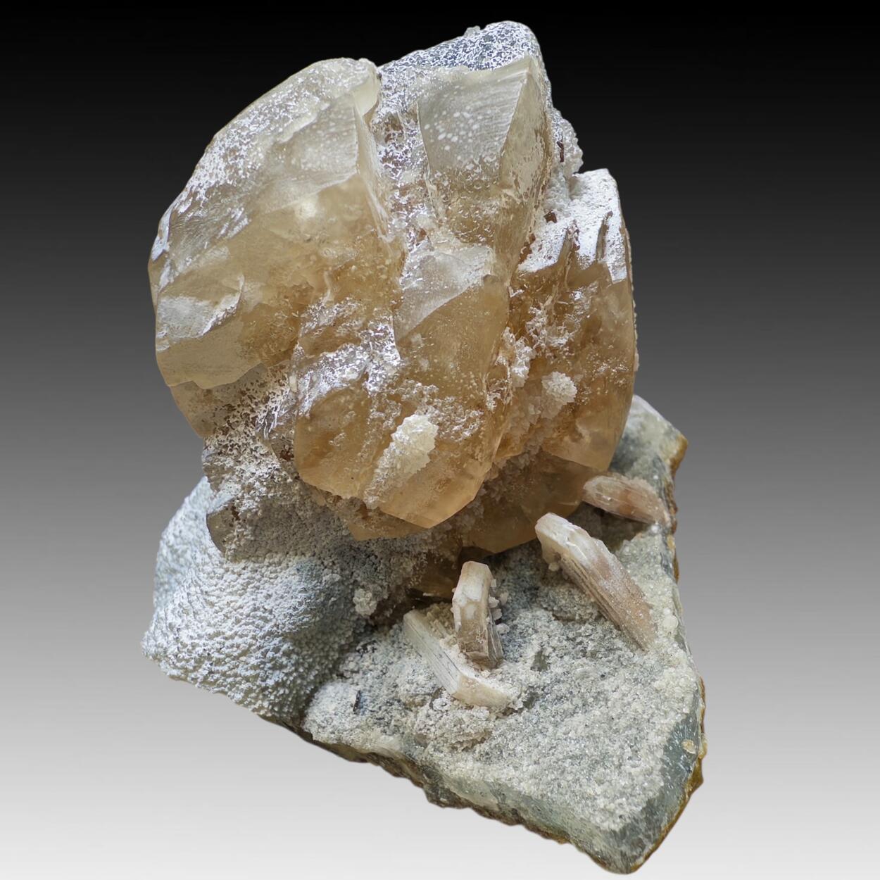 Calcite & Chalcedony With Stilbite