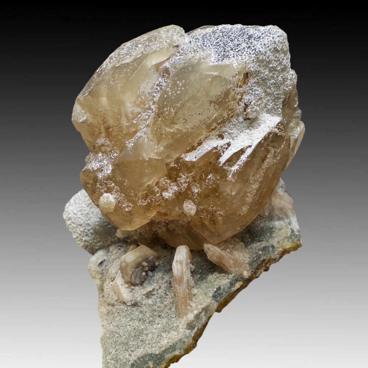 Calcite & Chalcedony With Stilbite