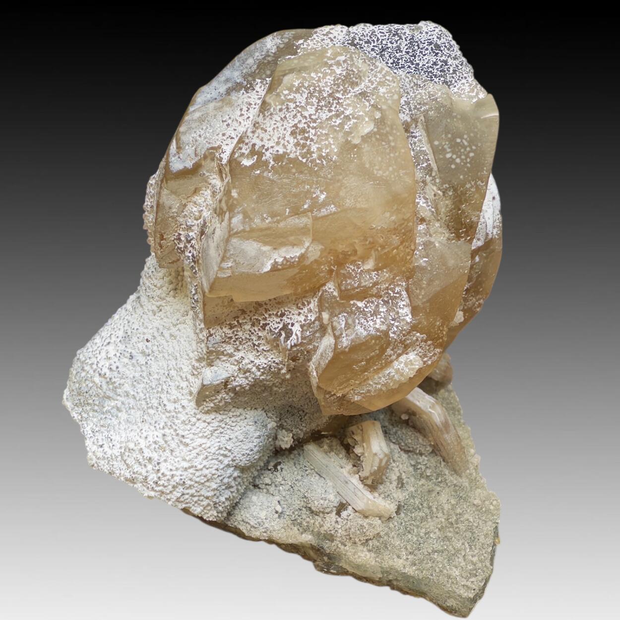 Calcite & Chalcedony With Stilbite