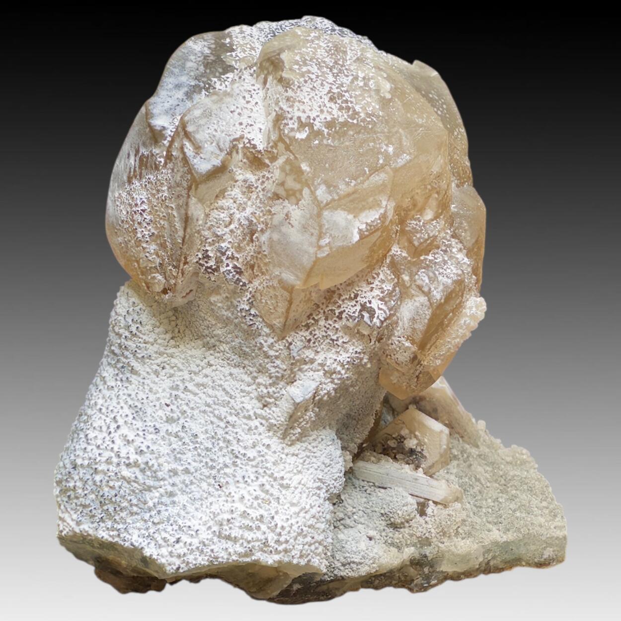 Calcite & Chalcedony With Stilbite