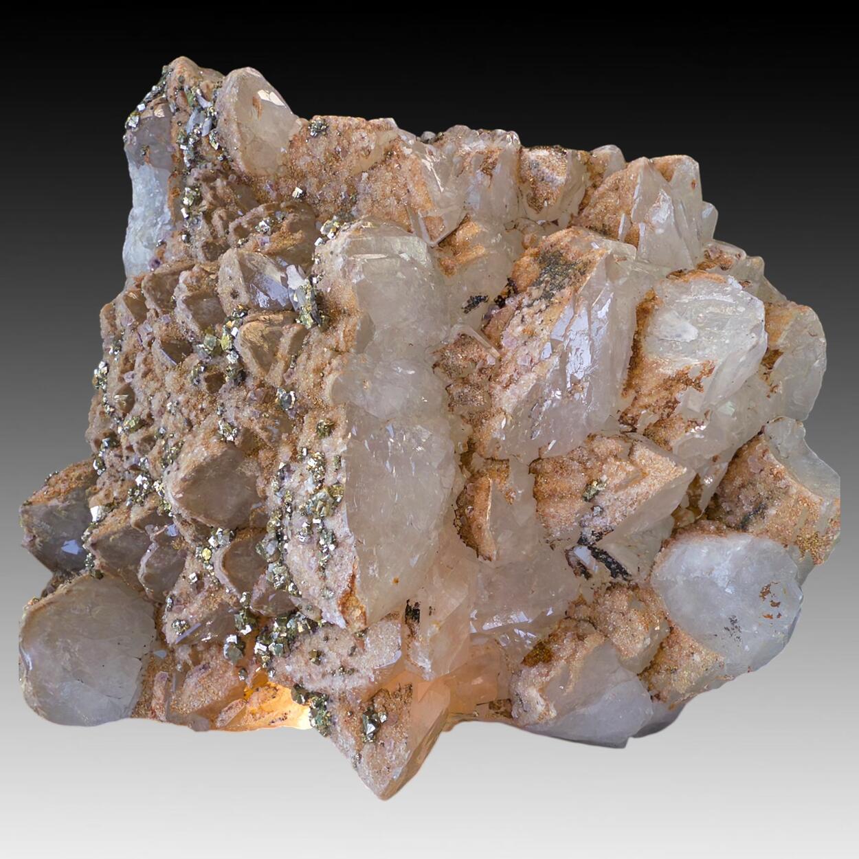Quartz With Pyrite & Siderite