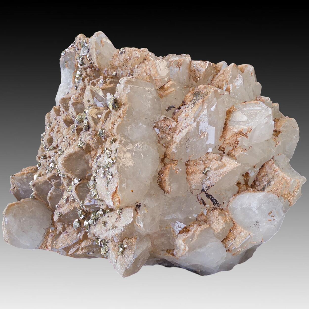 Quartz With Pyrite & Siderite