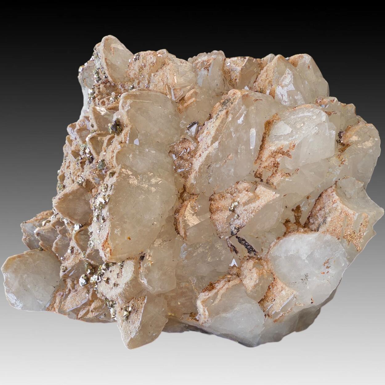 Quartz With Pyrite & Siderite