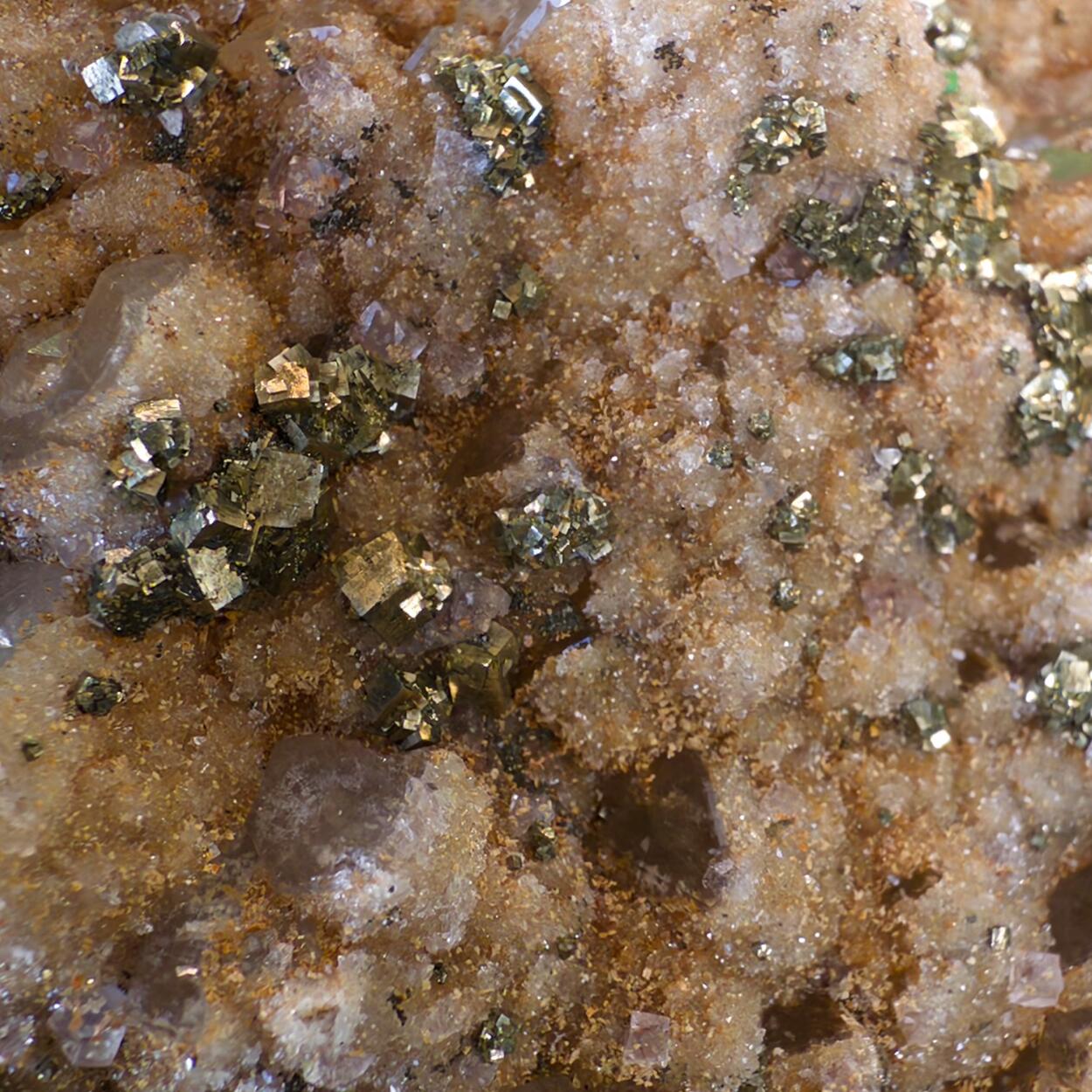 Quartz With Pyrite & Siderite