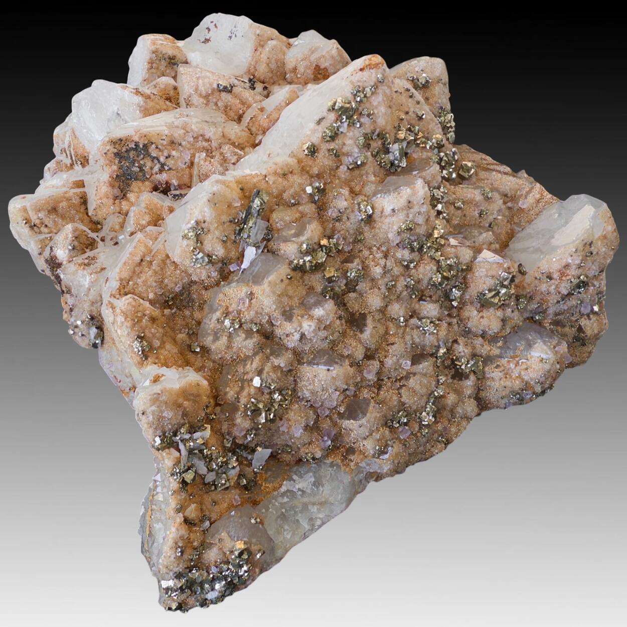 Quartz With Pyrite & Siderite