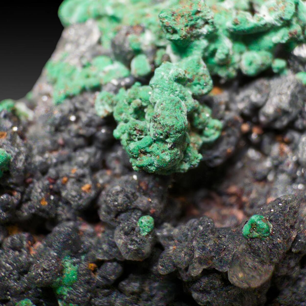 Cerussite With Native Copper & Malachite