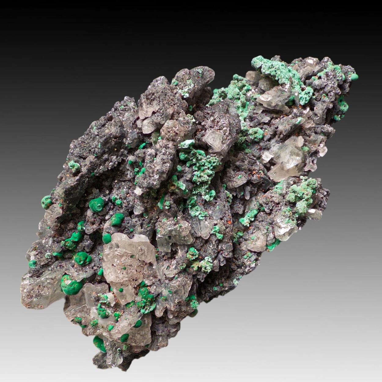 Cerussite With Native Copper & Malachite