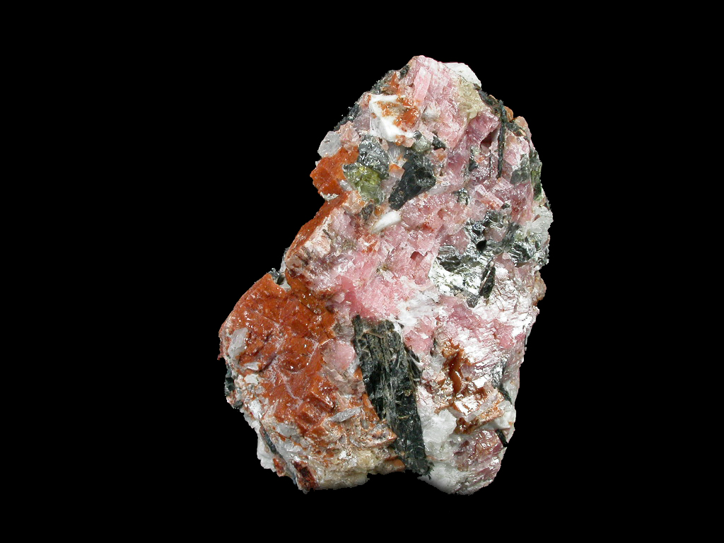 Rhodochrosite Aegirine & Sphalerite