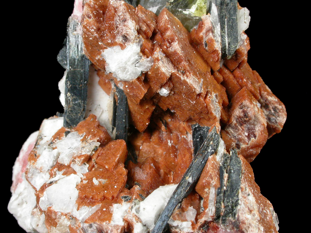 Rhodochrosite Aegirine & Sphalerite