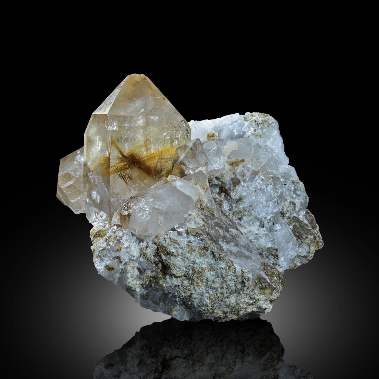 Quartz With Rutile & Brookite Inclusions