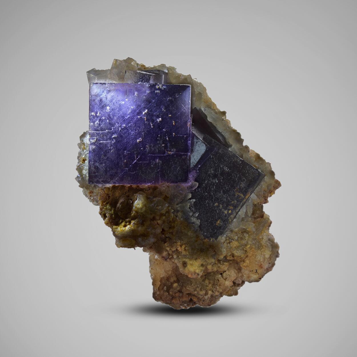 Fluorite With Calcite