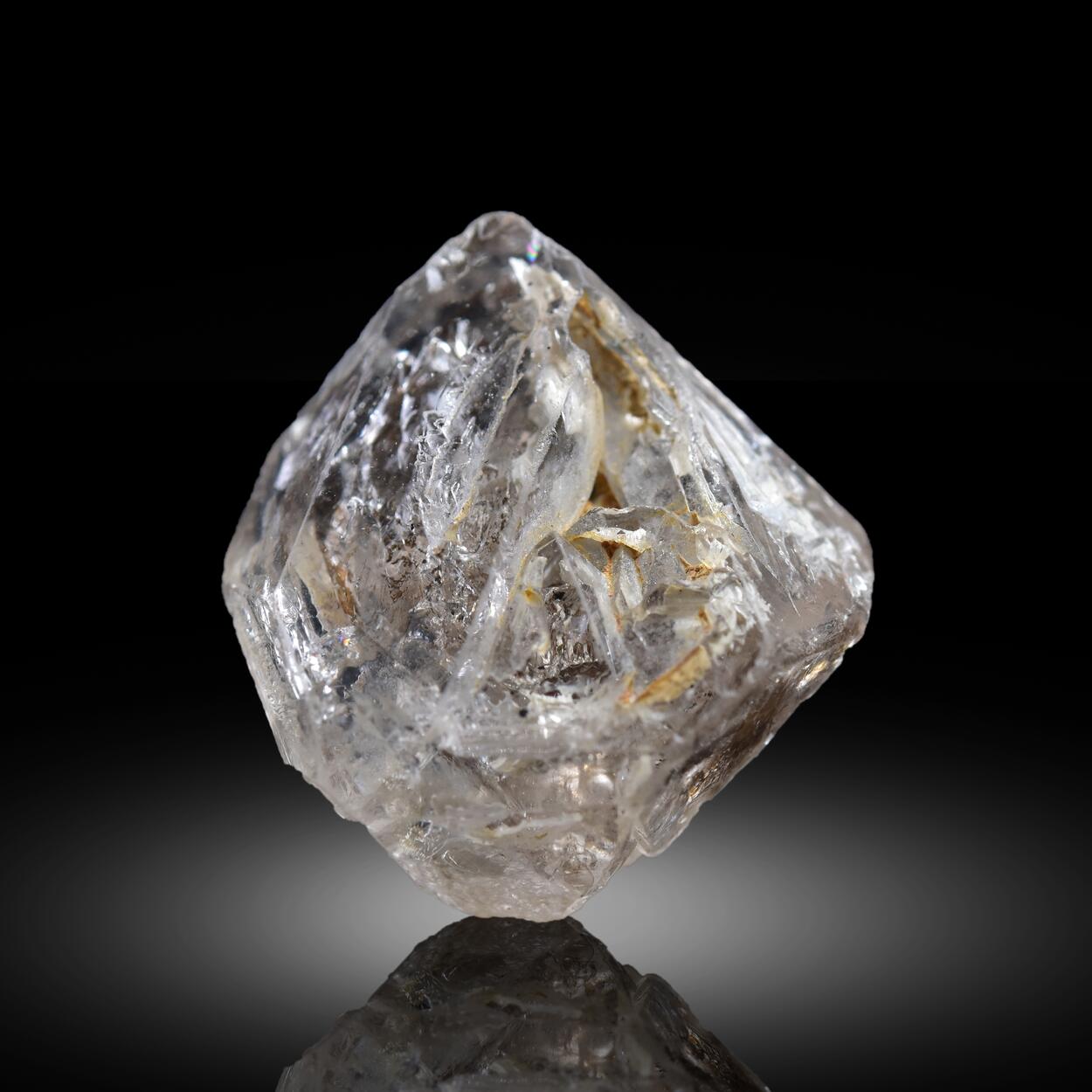 Fensterquarz With Petroleum Inclusions