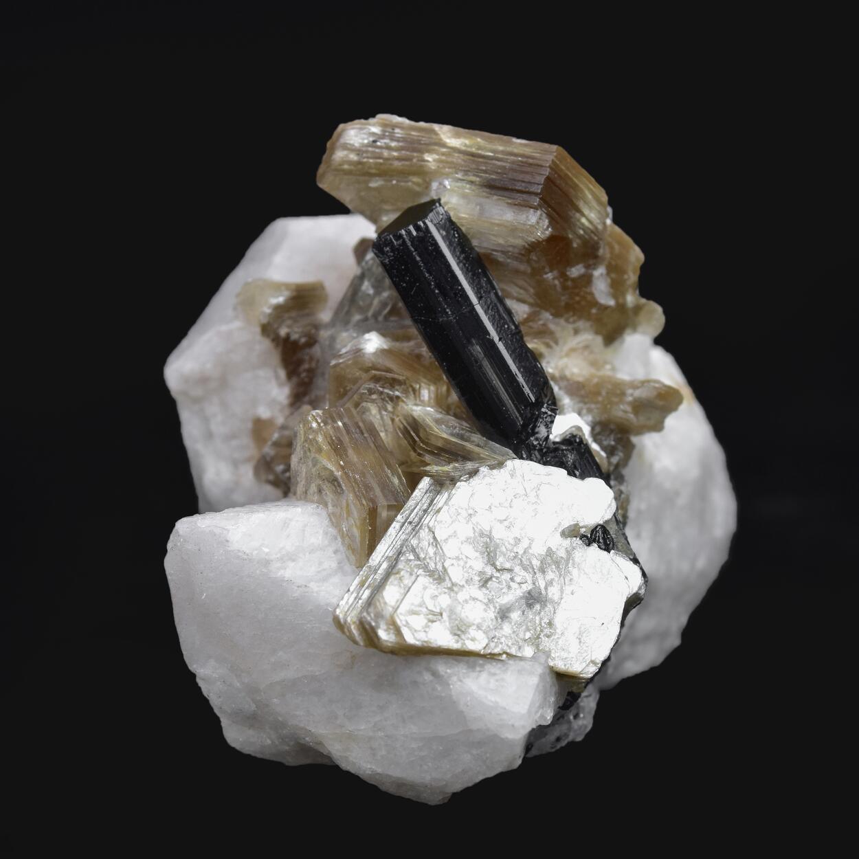 Schorl With Muscovite & Feldspar