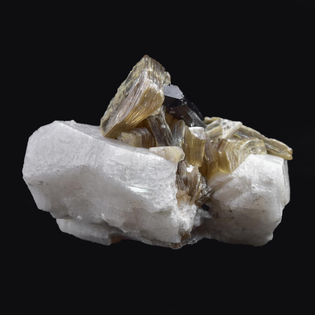 Schorl With Muscovite & Feldspar