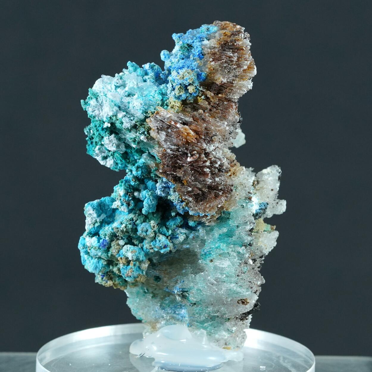 Gypsum Serpierite Spangolite & Cyanotrichite