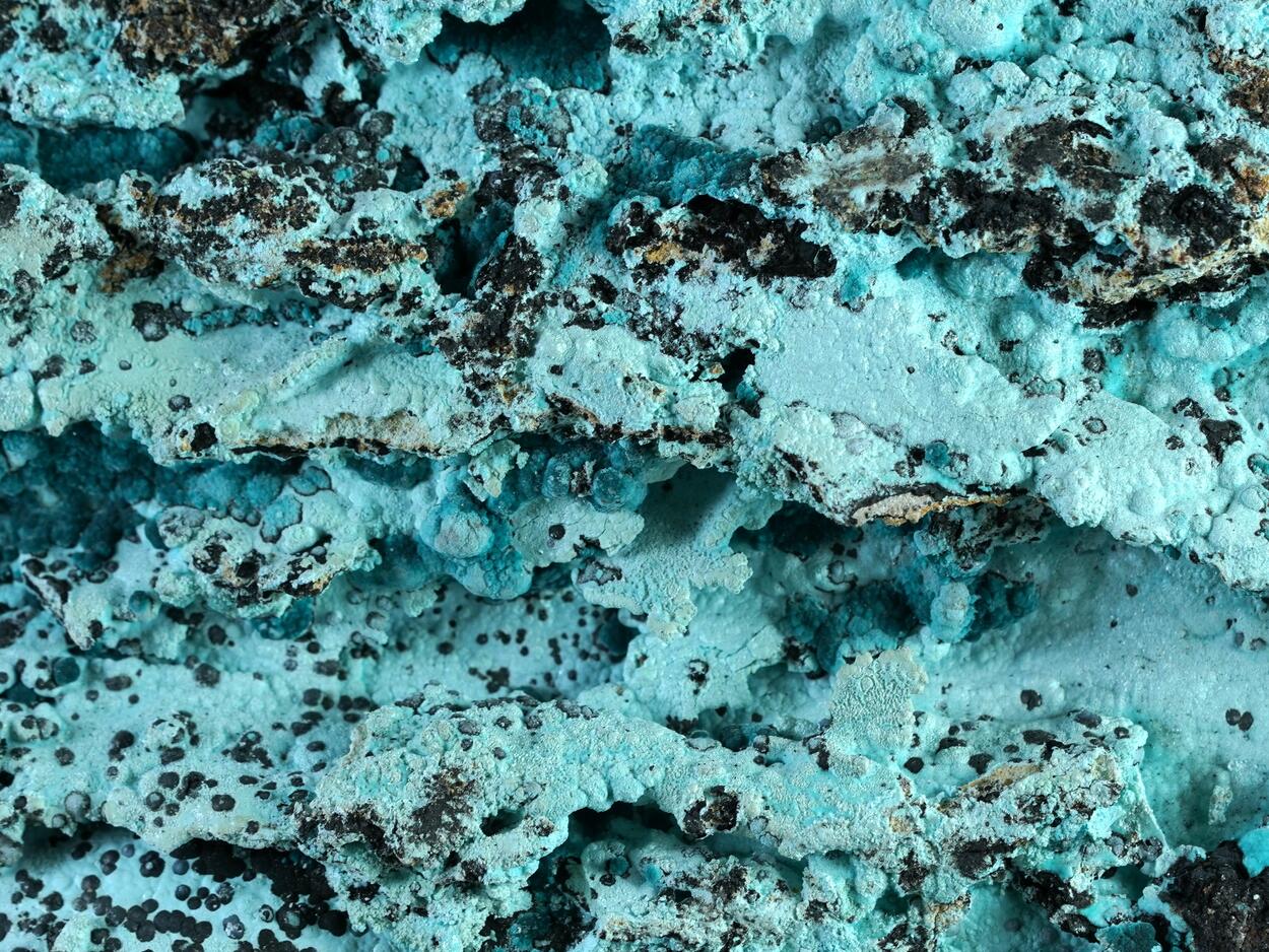 Aurichalcite & Rosasite On Chrysocolla