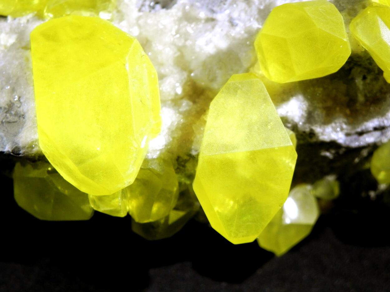 Sulphur On Aragonite