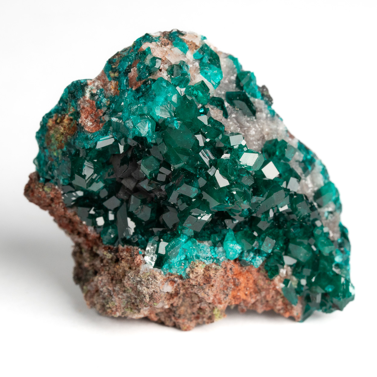 Dioptase On Calcite