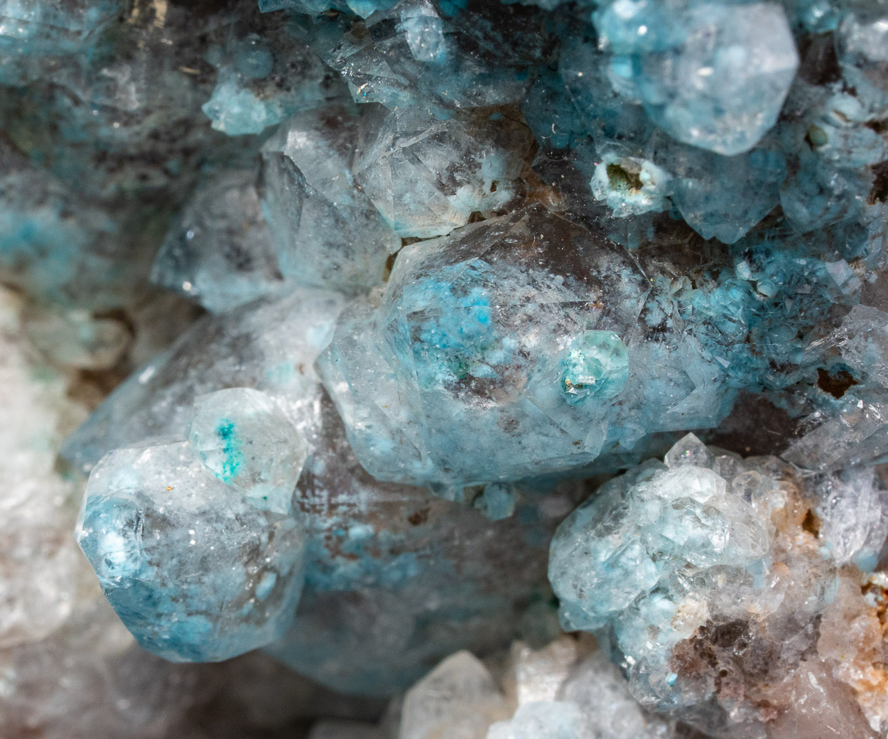 Shattuckite In Quartz