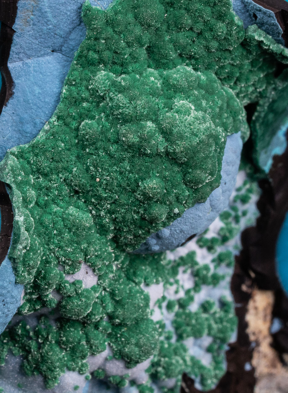 Chrysocolla & Malachite With Chalcedony & Romanèchite