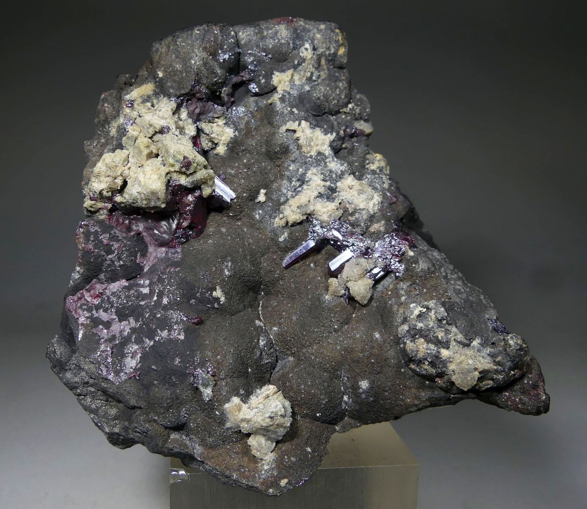 Proustite With Native Silver