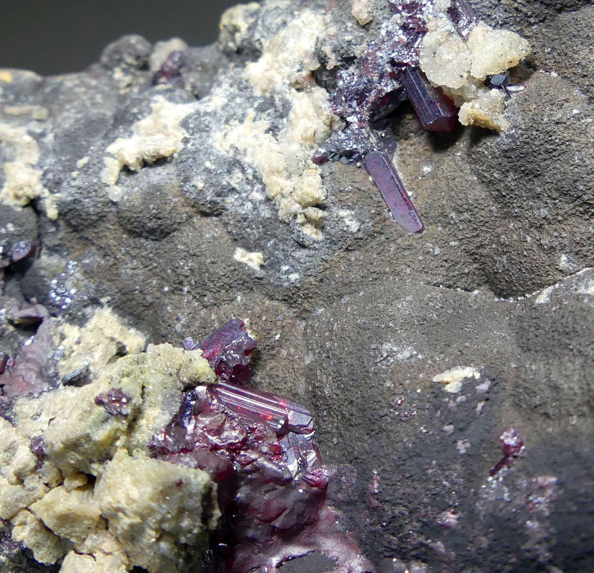 Proustite With Native Silver