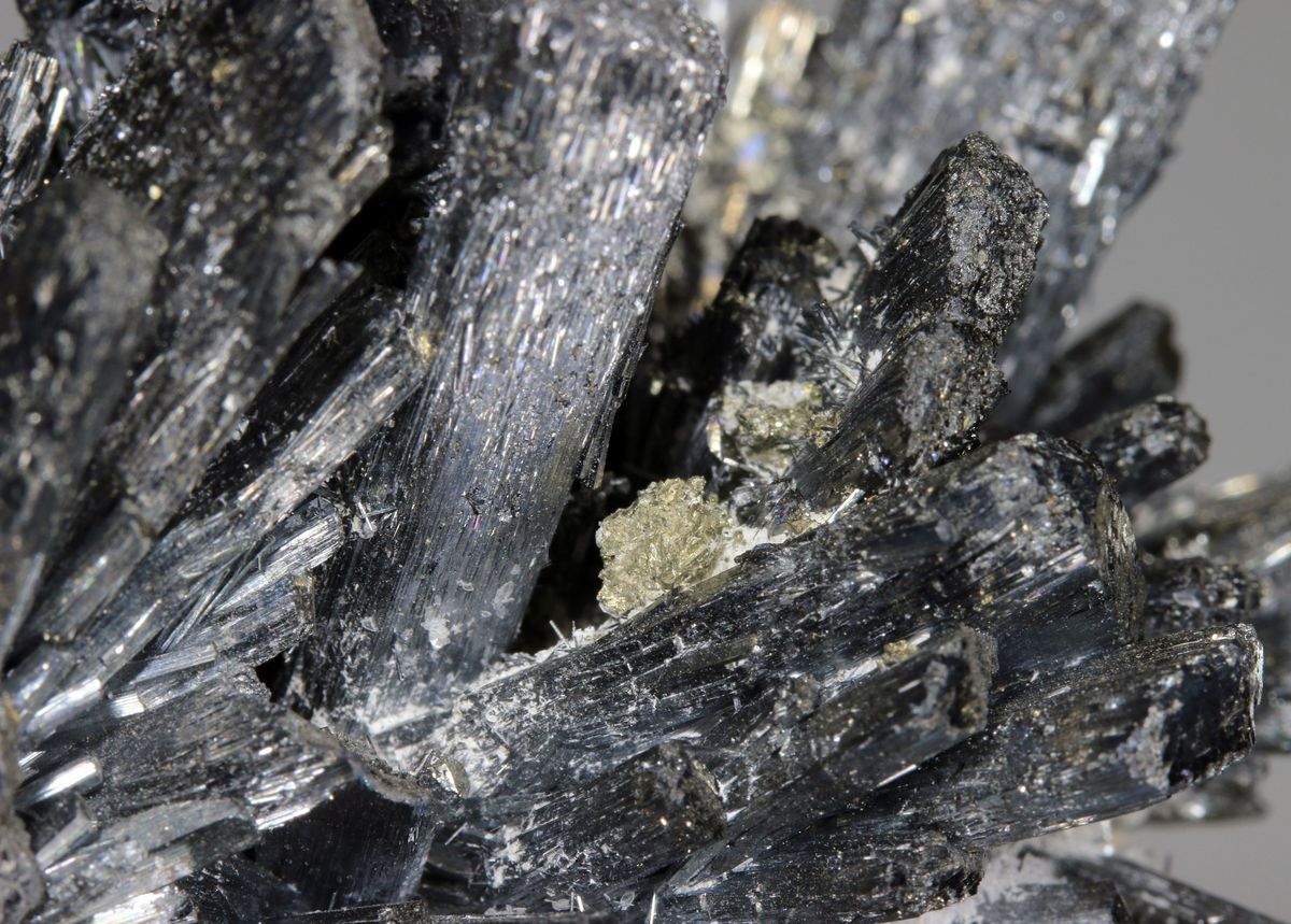 Stibnite With Pyrite
