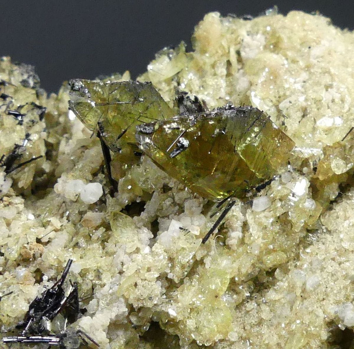 Titanite With Rutile Albite & Clinochlore