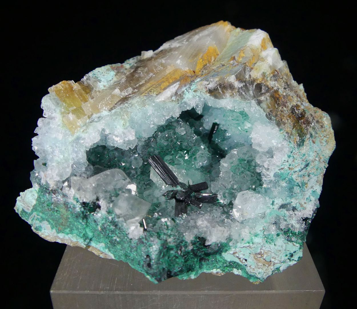 Atacamite On Quartz & Selenite