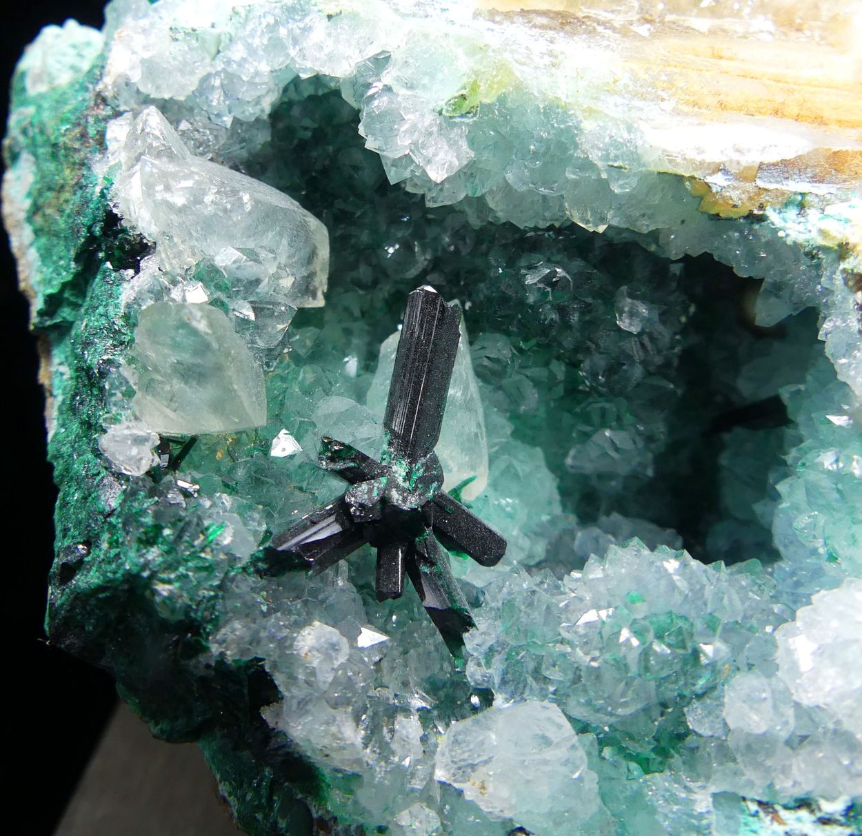 Atacamite On Quartz & Selenite