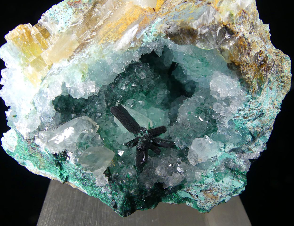 Atacamite On Quartz & Selenite