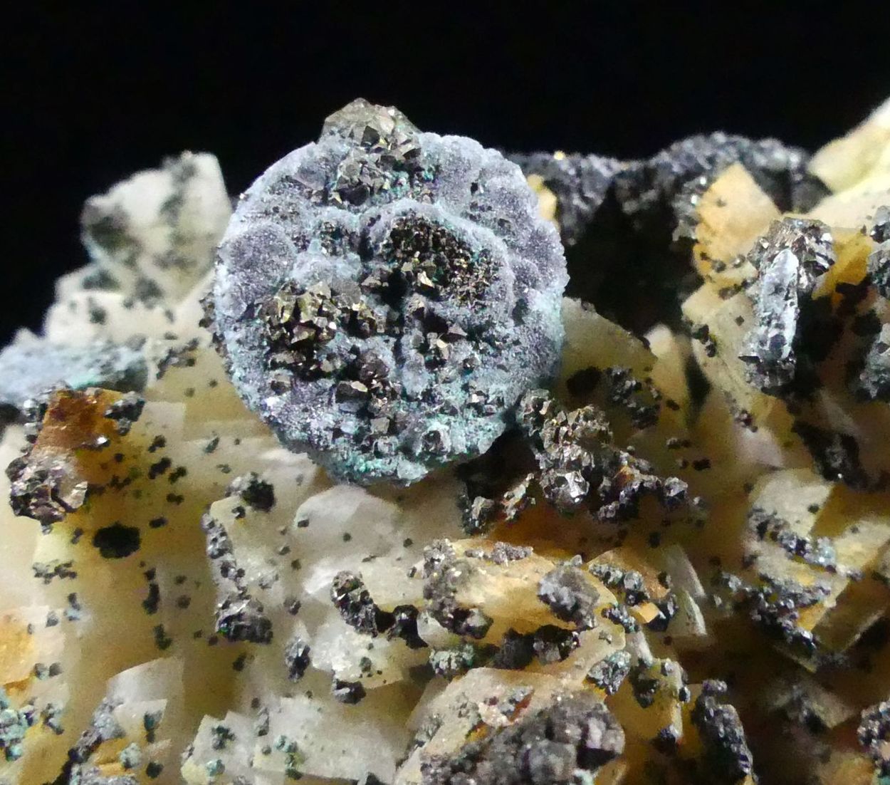 Bournonite & Chalcopyrite On Dolomite