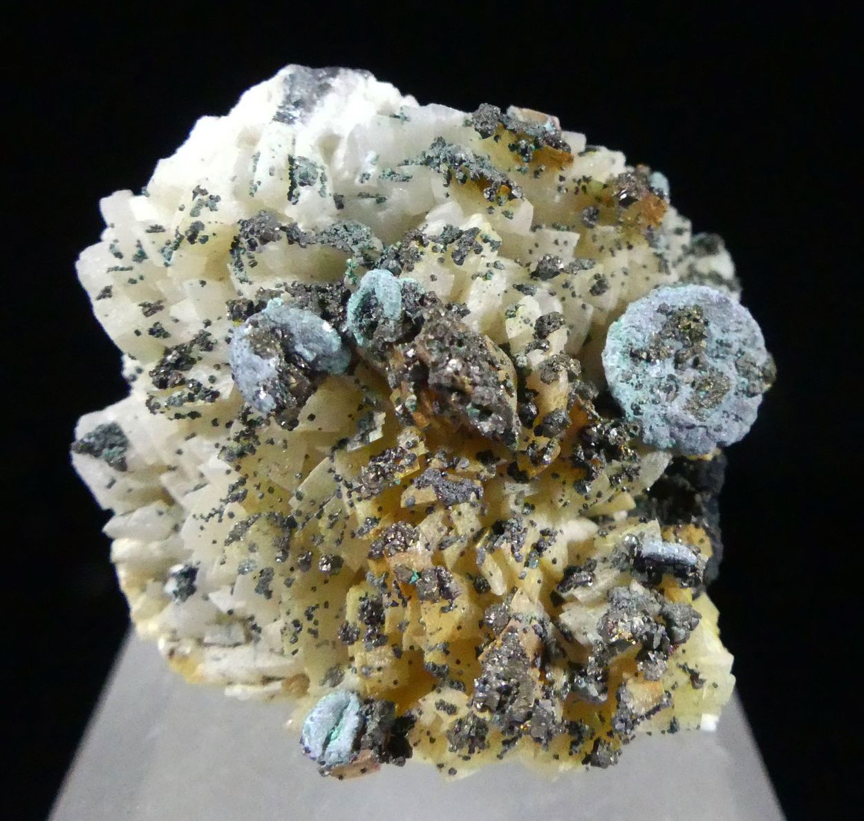 Bournonite & Chalcopyrite On Dolomite