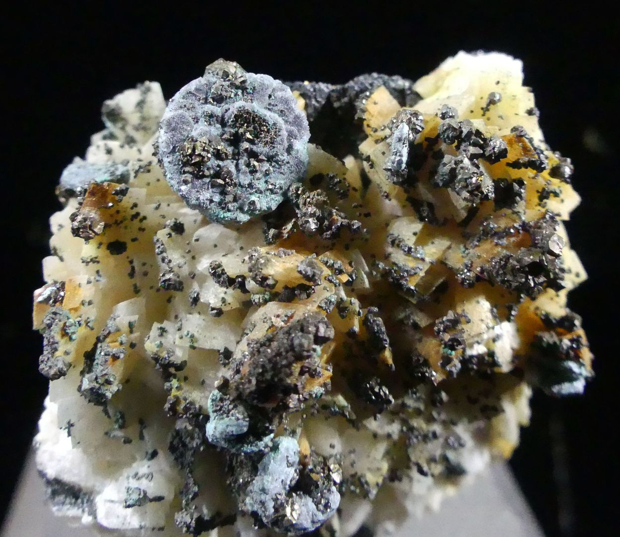 Bournonite & Chalcopyrite On Dolomite