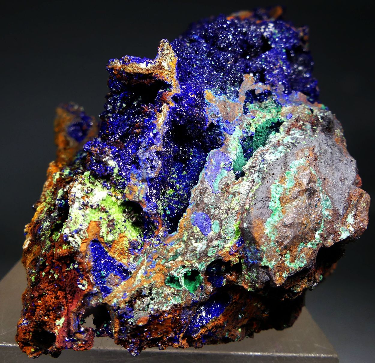 Azurite With Agardite