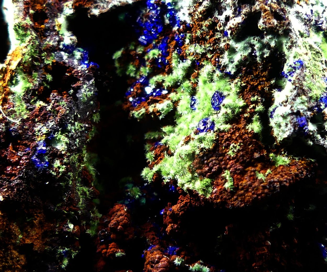 Azurite With Agardite