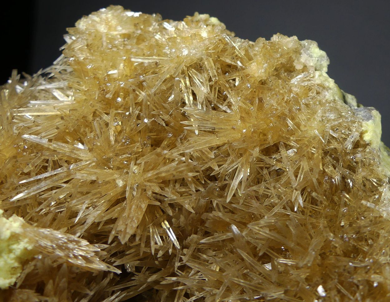 Barian Celestine On Native Sulphur