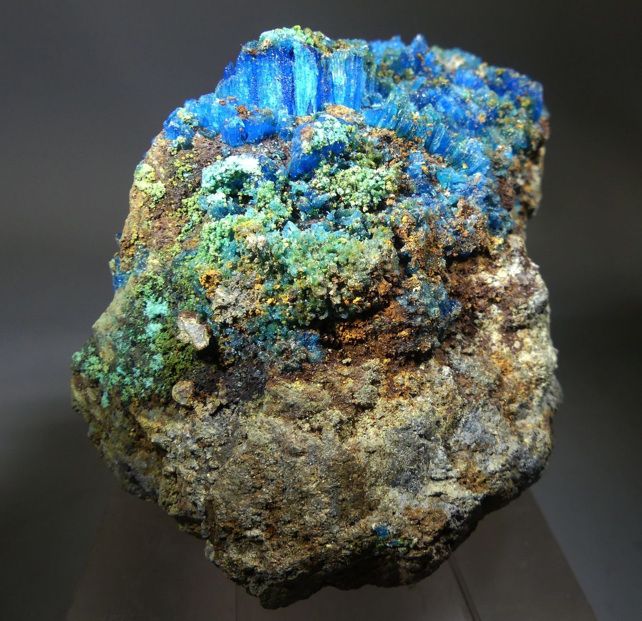 Chalcanthite With Cuprian Adamite