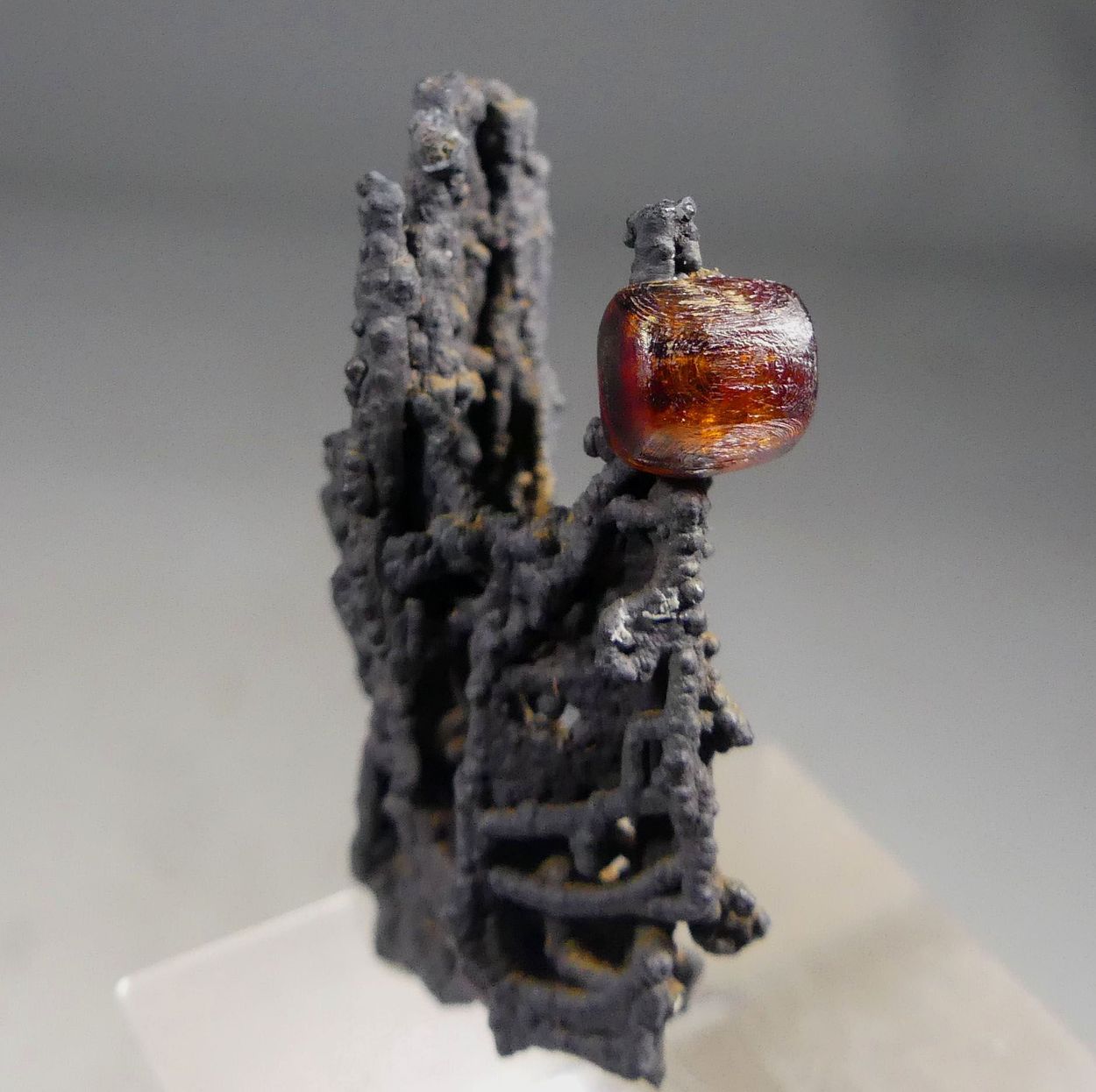 Vanadinite On Pyrolusite