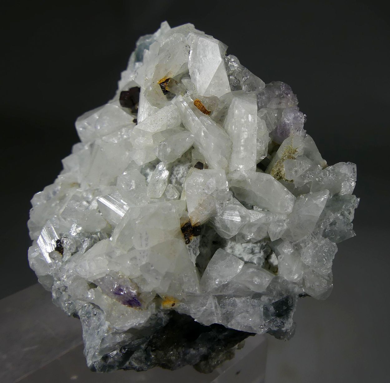 Euclase With Fluorite & Goethite Psm Pyrite