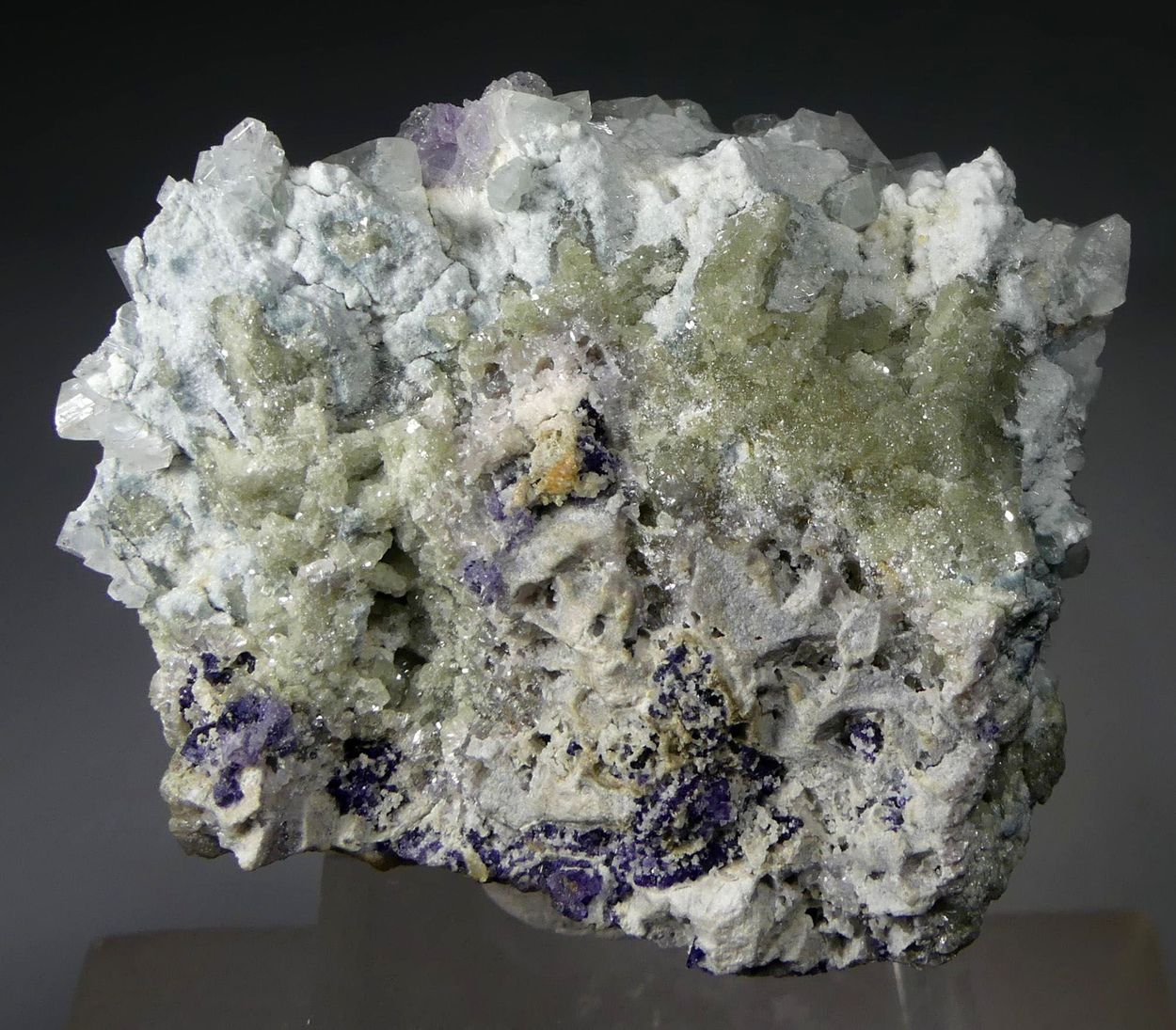 Euclase With Fluorite & Goethite Psm Pyrite